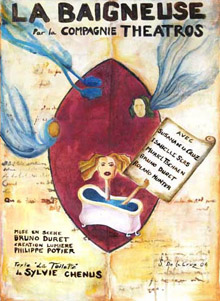 Affiche LA BAIGNEUSE Compagnie Théâtros 2005 affiche la baigneuse compagnie theatros 1